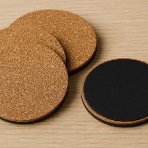 Cork and Rubber Bottom Coasters for Maximum Grip and Absorption