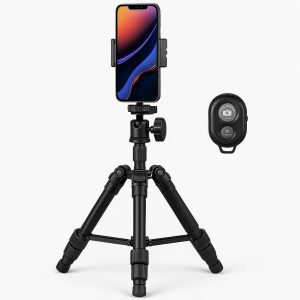 29 Heavy Duty Metal Phone Tripod Stand with Bluetooth Remote