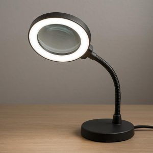 5 Magnifying Glass Desk Lamp with LED Ring Light for Crafts